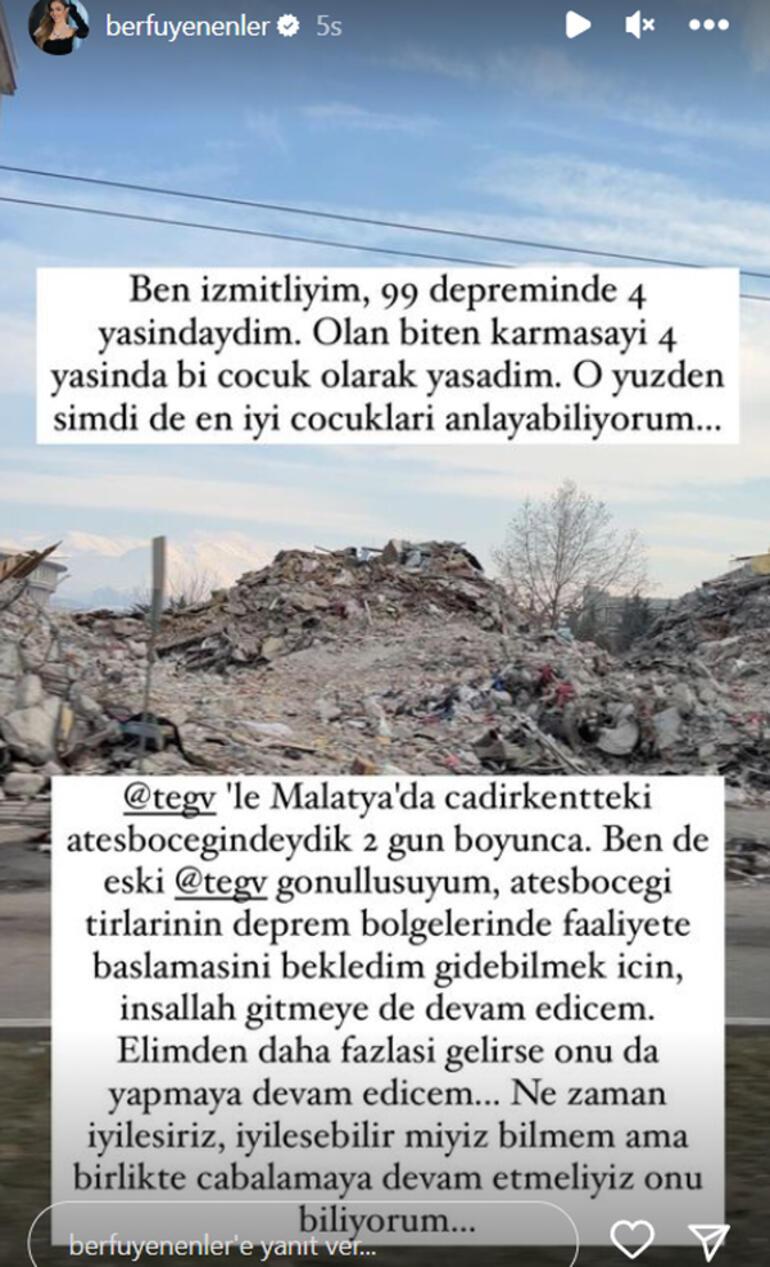 Berfu Yenenler: 1999 depreminde 4 yaşındaydım, çocukları çok iyi anlıyorum