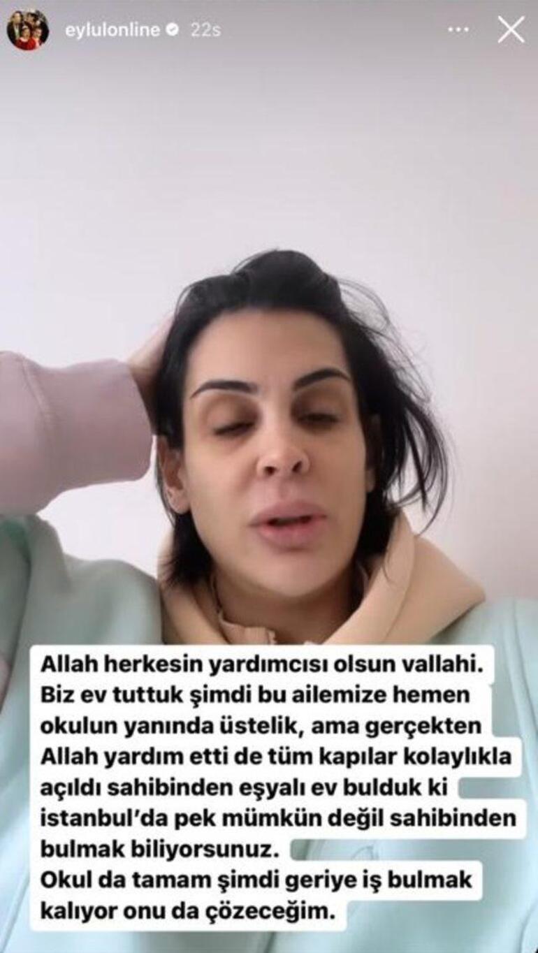 Eylül Öztürk depremzede aile için evini açtı