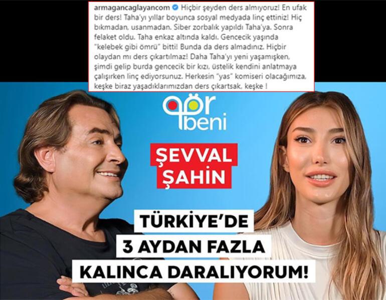 Şevval Şahinin sözleri tepki çekti Armağan Çağlayandan açıklama geldi