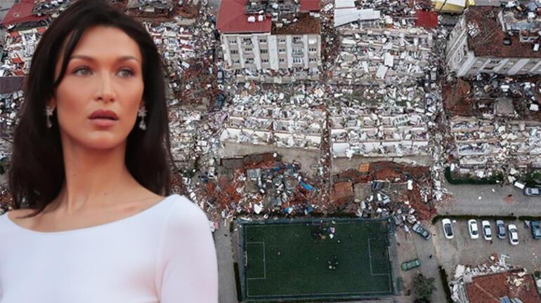 Bella Hadid depremzedeler için Türkevine yardım kutuları getirdi