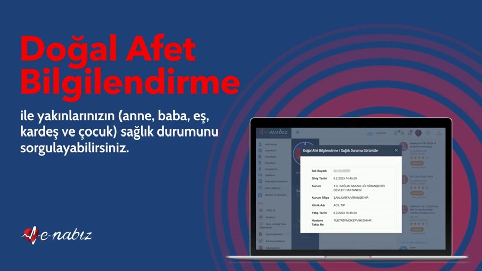 Depremzedelerin yakınları e-Nabız'dan bilgi alabilecek - 2