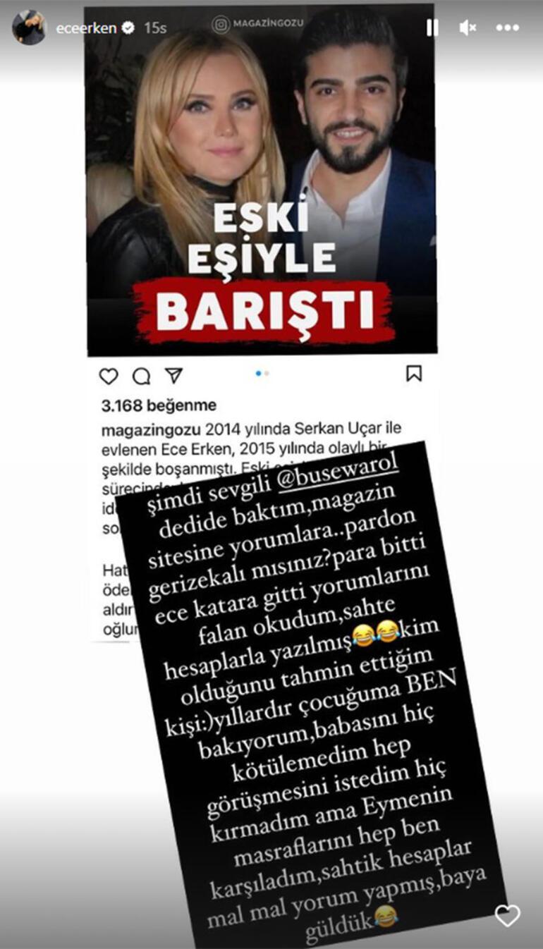 Ece Erkenden eski eşi Serkan Uçar ile barıştı iddiasına yanıt